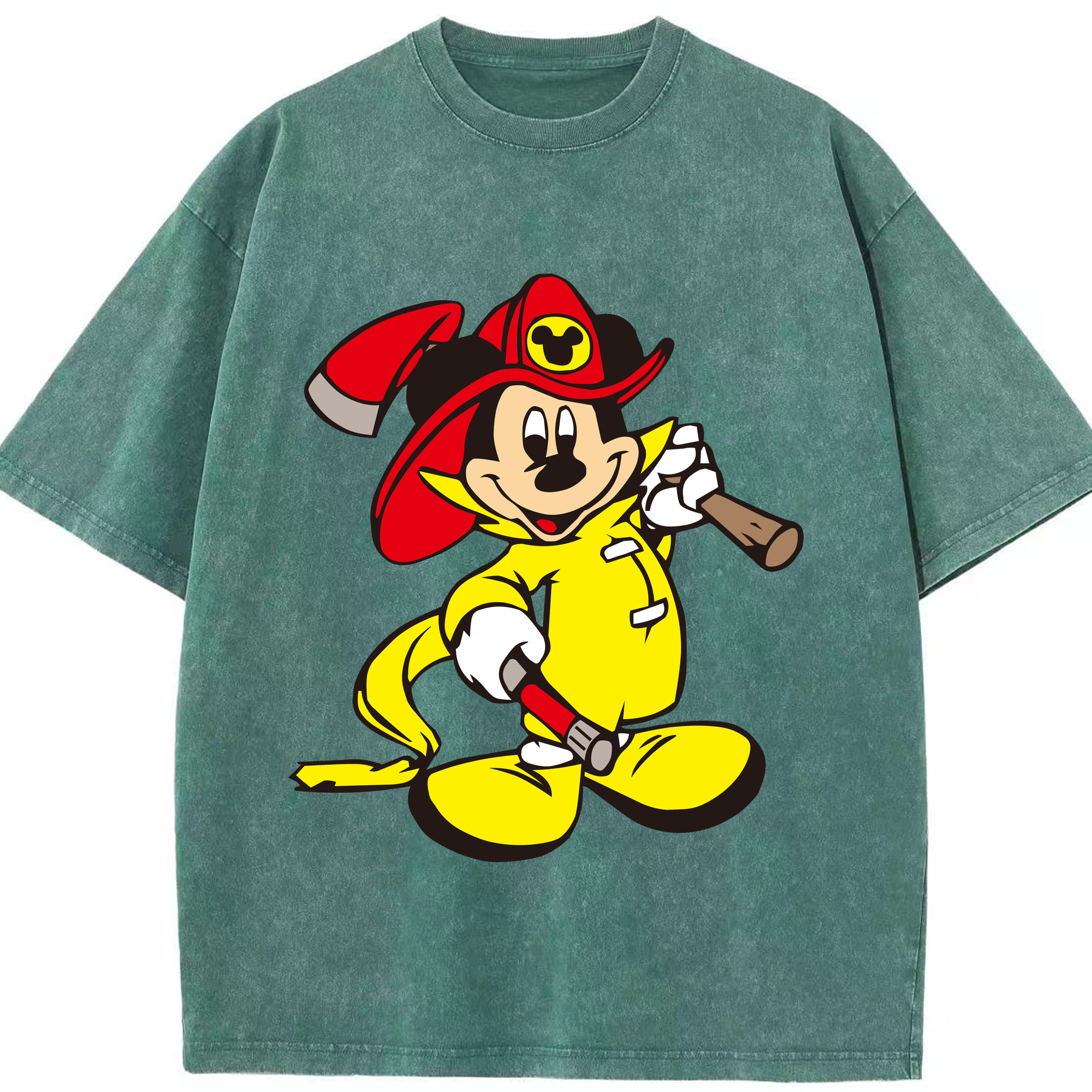 （画像用） ミッキーマウス Mickey Mouse 綿100% ヴィンテージ風 半袖Tシャツ（フロントプリント）